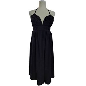 Bb Belly Basics Women's Dreamy Silk Halter Maternity Black 100% Silk Party XL